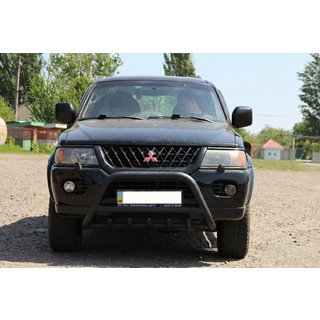 Bullbar WT003 Black (nerjavno jeklo) Mitsubishi Pajero Sport 1996–2007 fotografija 4