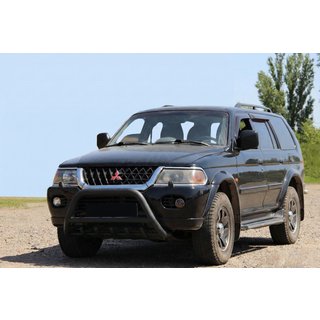 Bullbar WT003 Black (nerjavno jeklo) Mitsubishi Pajero Sport 1996–2007 fotografija 3