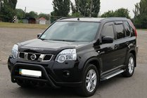 Nissan X-trail T31 2007–2014 Sprednji zaščitni lok WT003 Black (nerjaveče jeklo) fotografija 1