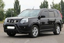 Nissan X-trail T31 2007–2014 Sprednji zaščitni lok WT003 Black (nerjaveče jeklo) fotografija 2
