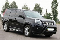 Nissan X-trail T31 2007–2014 Sprednji zaščitni lok WT003 Black (nerjaveče jeklo) fotografija 6