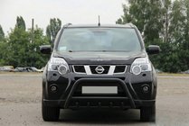 Nissan X-trail T31 2007–2014 Sprednji zaščitni lok WT003 Black (nerjaveče jeklo) fotografija 7