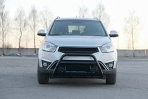 SsangYong Korando 2010–2019 Sprednji zaščitni lok WT003 Black (nerjaveče jeklo) fotografija 4