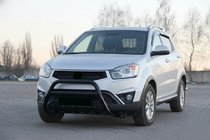 SsangYong Korando 2010–2019 Sprednji zaščitni lok WT003 Black (nerjaveče jeklo) fotografija 3