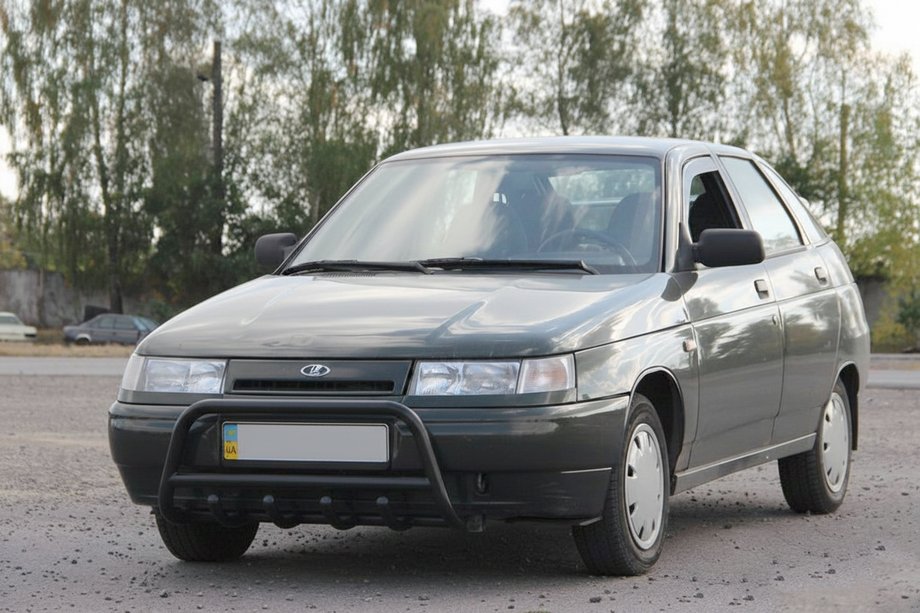 VAZ 2110-21115 1995–2015 Sprednji zaščitni lok (bullbar) WT003 Black 60 mm (nerjaveče jeklo) Fotografija 1