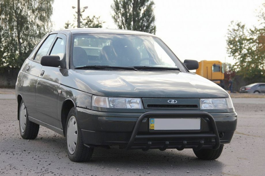VAZ 2110-21115 1995–2015 Sprednji zaščitni lok (bullbar) WT003 Black 60 mm (nerjaveče jeklo) Fotografija 2
