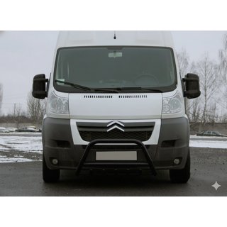 Sprednji zaščitni lok WT003 Black (nerjaveče jeklo) Fiat Ducato 2006–2025 fotografija 4