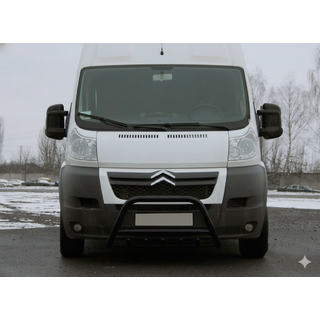 Sprednji zaščitni lok WT003 Black (nerjaveče jeklo) Citroen Jumper 2007–2025 fotografija 4