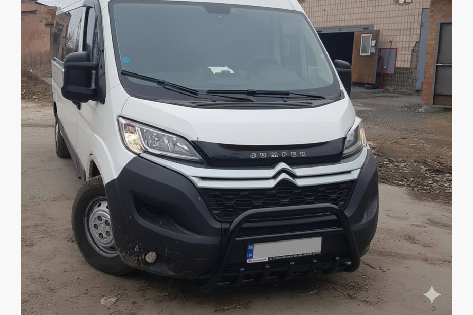 Peugeot Boxer 2006–2025 Sprednji zaščitni lok WT003 Black (nerjaveče jeklo) Image