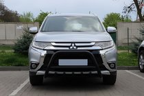 Mitsubishi Outlander 2012–2021 Sprednji zaščitni lok WT003 Black (nerjaveče jeklo) fotografija 4