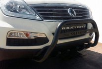 SsangYong Rexton I 2001–2017 Sprednji zaščitni lok WT004 Black (nerjavno jeklo) fotografija 1