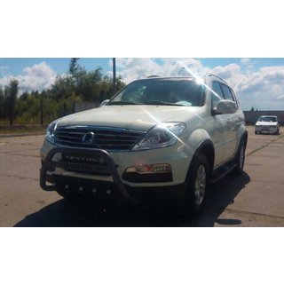 Sprednji zaščitni lok WT004 Black (nerjavno jeklo) SsangYong Rexton I 2001–2017 fotografija 2