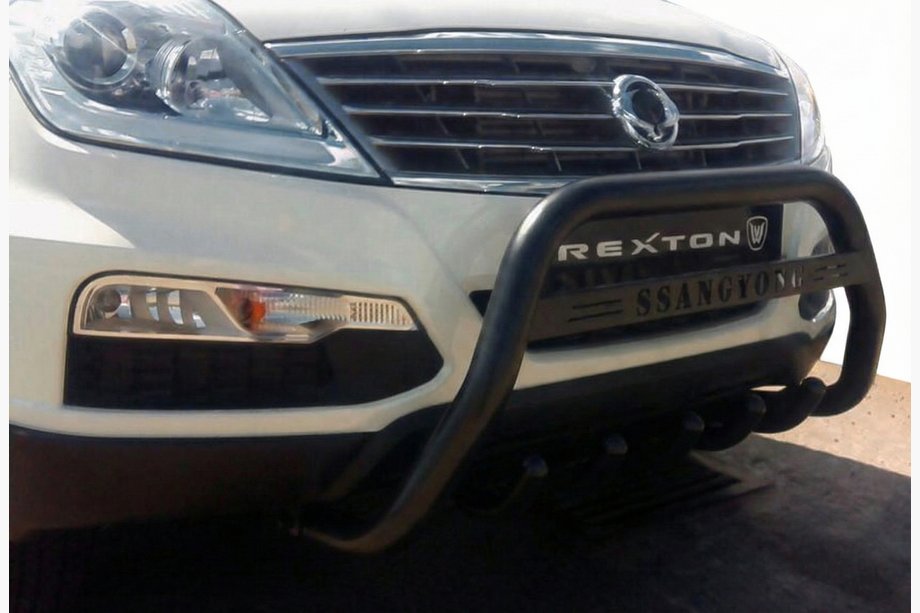 SsangYong Rexton I 2001–2017 Sprednji zaščitni lok WT004 Black (nerjavno jeklo) Image