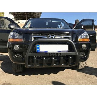 Kenguru zaščitni lok WT004 Black (nerjavno jeklo) Hyundai Tucson JM 2004– fotografija 2