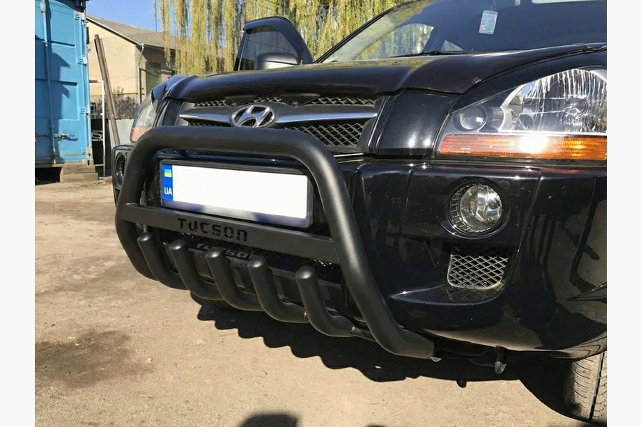 Hyundai Tucson JM 2004– Kenguru zaščitni lok WT004 Black (nerjavno jeklo) Image