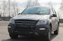 Mercedes ML W164 2005–2011 Sprednji zaščitni lok WT003 Black (nerjaveče jeklo) fotografija 4