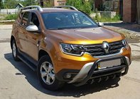 Renault Duster 2018–2024 Kenguru zaščitni lok brez napisa WT003 Black (nerjaveče jeklo) fotografija 5