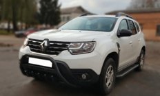 Renault Duster 2018–2024 Sprednji zaščitni lok z napisom WT004 Black (nerjavno jeklo) fotografija 1