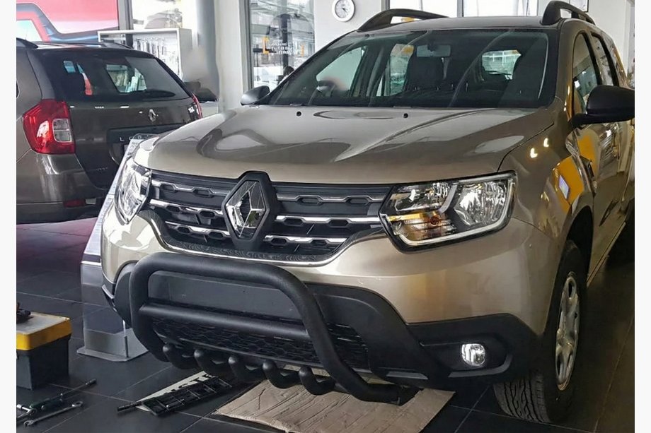 Dacia Duster 2018–2024 Kenguru zaščitni lok brez napisa WT003 Black (nerjaveče jeklo) Fotografija 9