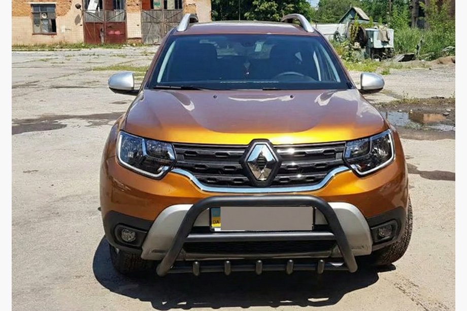 Dacia Duster 2018–2024 Kenguru zaščitni lok brez napisa WT003 Black (nerjaveče jeklo) Fotografija 6