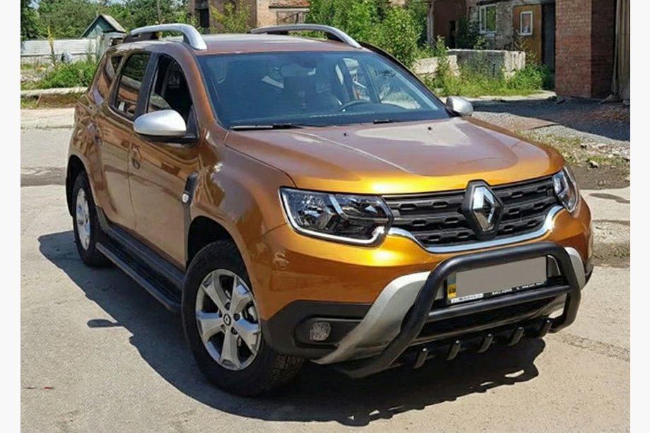 Dacia Duster 2018–2024 Kenguru zaščitni lok brez napisa WT003 Black (nerjaveče jeklo) Fotografija 5
