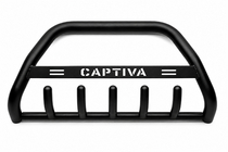 Chevrolet Captiva 2006–2019 Sprednji zaščitni lok WT004 Black (nerjavno jeklo) fotografija 3