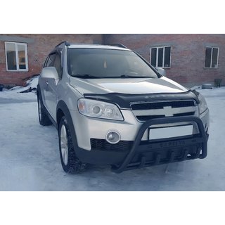 Sprednji zaščitni lok WT004 Black (nerjavno jeklo) Chevrolet Captiva 2006–2019 fotografija 2