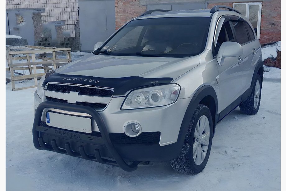 Chevrolet Captiva 2006–2019 Sprednji zaščitni lok WT004 Black (nerjavno jeklo) Image