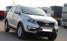 Kia Sportage 2010–2015 Sprednji zaščitni lok WT004 Black (nerjavno jeklo) fotografija 3