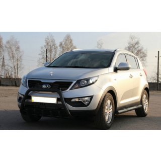 Sprednji zaščitni lok WT004 Black (nerjavno jeklo) Kia Sportage 2010–2015 fotografija 1