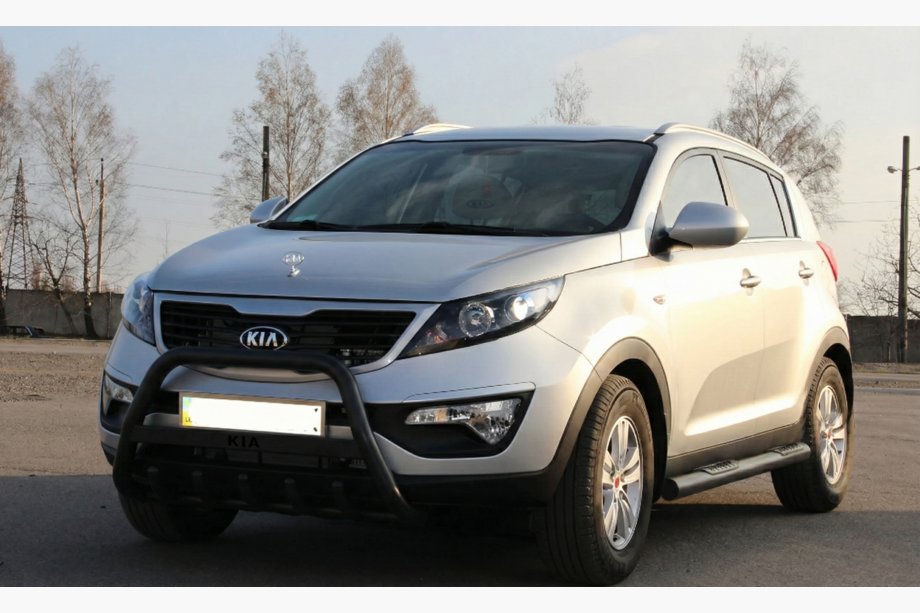 Kia Sportage 2010–2015 Sprednji zaščitni lok WT004 Black (nerjavno jeklo) Image
