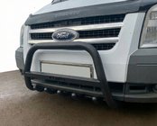 Ford Transit 2000–2014 Sprednji zaščitni lok WT004 Black (nerjavno jeklo) fotografija 1
