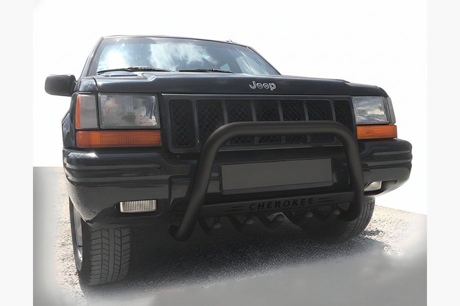 Jeep Grand Cherokee WJ 1999–2004 Sprednji zaščitni lok WT004 Black (nerjavno jeklo) Fotografija 1