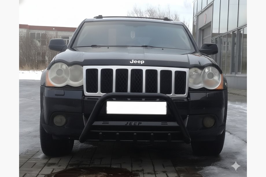 Jeep Grand Cherokee WK 2004–2010 Sprednji zaščitni lok WT004 Black (nerjavno jeklo) Image