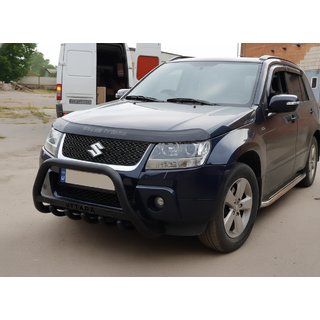 Sprednji zaščitni lok WT004 Black (nerjavno jeklo) Suzuki Grand Vitara 2005–2017 fotografija 1