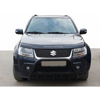 Sprednji zaščitni lok WT004 Black (nerjavno jeklo) Suzuki Grand Vitara 2005–2017 fotografija 3
