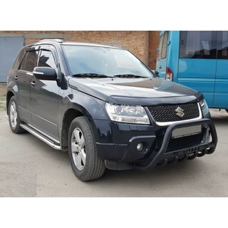 Sprednji zaščitni lok WT004 Black (nerjavno jeklo) Suzuki Grand Vitara 2005–2017 fotografija 4