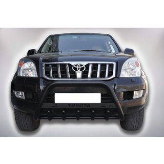 Sprednji zaščitni lok WT004 Black (nerjavno jeklo) Toyota Land Cruiser Prado 120 2002–2009 fotografija 1