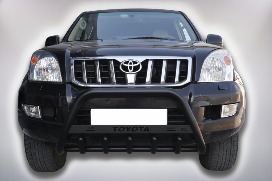 Toyota Land Cruiser Prado 120 2002–2009 Sprednji zaščitni lok WT004 Black (nerjavno jeklo) Fotografija 1