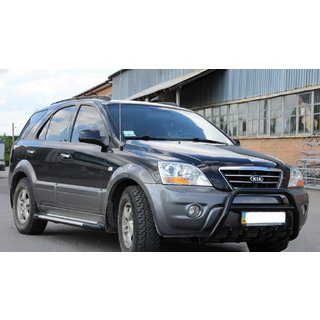 Sprednji zaščitni lok (bullbar) WT003 Black-2 (nerjavno jeklo) Kia Sorento I BL 2002–2009 fotografija 4