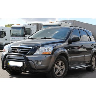 Sprednji zaščitni lok (bullbar) WT003 Black-2 (nerjavno jeklo) Kia Sorento I BL 2002–2009 fotografija 1