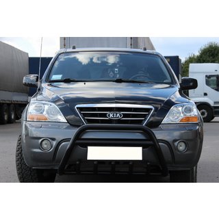 Sprednji zaščitni lok (bullbar) WT003 Black-2 (nerjavno jeklo) Kia Sorento I BL 2002–2009 fotografija 3
