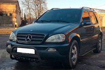 Mercedes ML W163 1997–2005 Kenguru zaščitni lok WT004 Black (nerjavno jeklo) fotografija 3