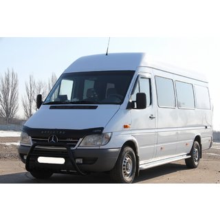 Sprednji zaščitni lok WT003 Black (nerjaveče jeklo) Mercedes Sprinter W901/902/903/904/905 1995–2006 fotografija 1