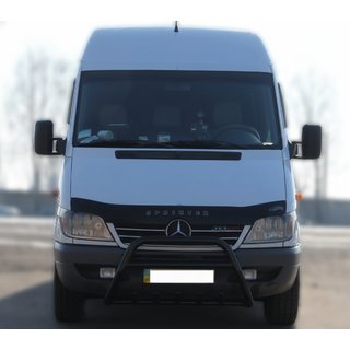 Sprednji zaščitni lok WT003 Black (nerjaveče jeklo) Mercedes Sprinter W901/902/903/904/905 1995–2006 fotografija 3