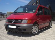 Mercedes Vito W638 1996–2003 Sprednji zaščitni lok WT003 Black (nerjaveče jeklo) fotografija 3