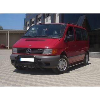 Sprednji zaščitni lok WT003 Black (nerjaveče jeklo) Mercedes Vito W638 1996–2003 fotografija 4