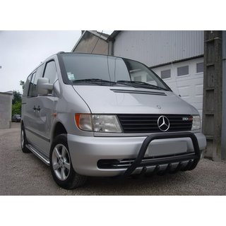 Sprednji zaščitni lok WT003 Black (nerjaveče jeklo) Mercedes Vito W638 1996–2003 fotografija 1