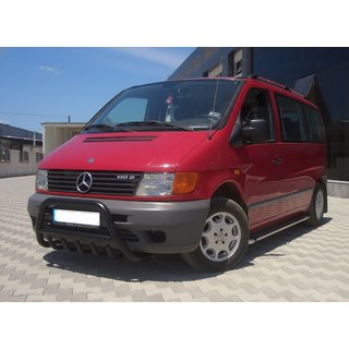Sprednji zaščitni lok WT003 Black (nerjaveče jeklo) Mercedes Vito W638 1996–2003 fotografija 3