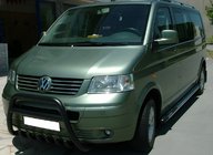 Volkswagen T5 Multivan 2003–2010 Sprednji zaščitni lok WT003 Black (nerjaveče jeklo) fotografija 3